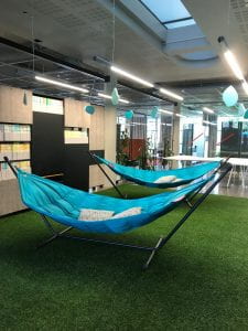 indoor hammock at the library