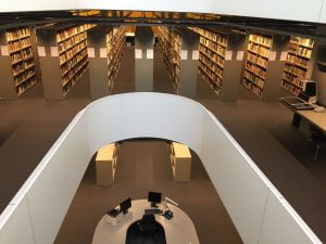 A view from the second floor of the Philological Library