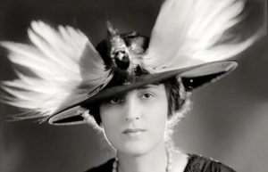 Example of hat with bird feathers