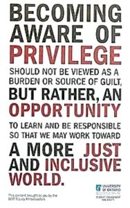 Becoming aware of privilege poster